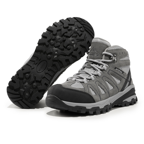 Women's Lightweight Waterproof Hiking Boots - LIGHT GREY - 1